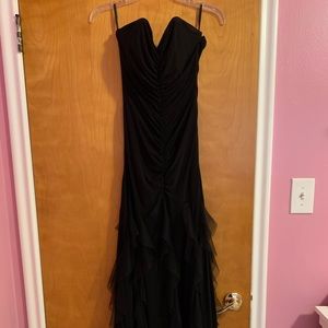 Jessica McClintock Black Strapless Dress